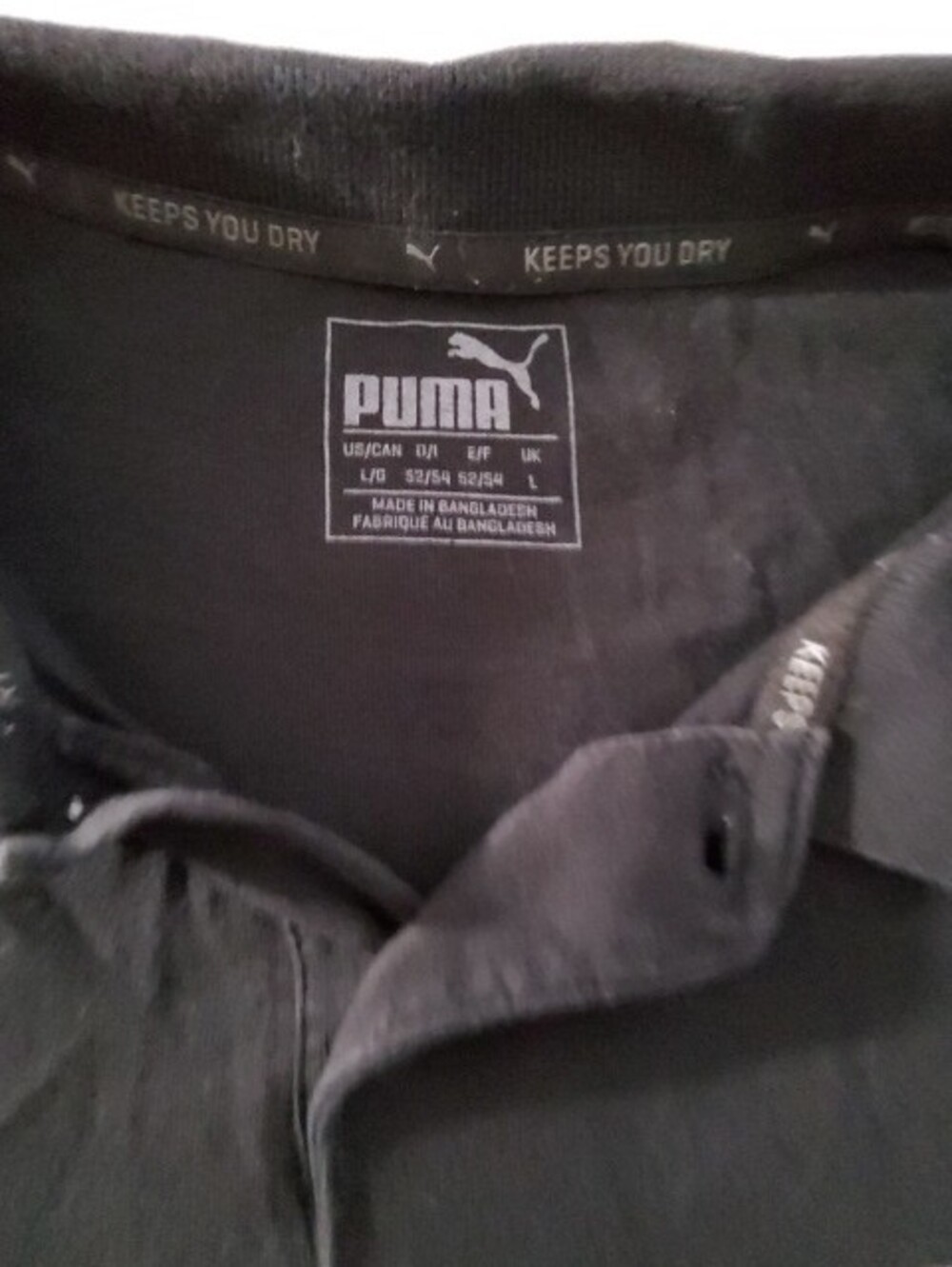 Puma Men’s Black Polo with Chest Logo - Picture 2 of 5